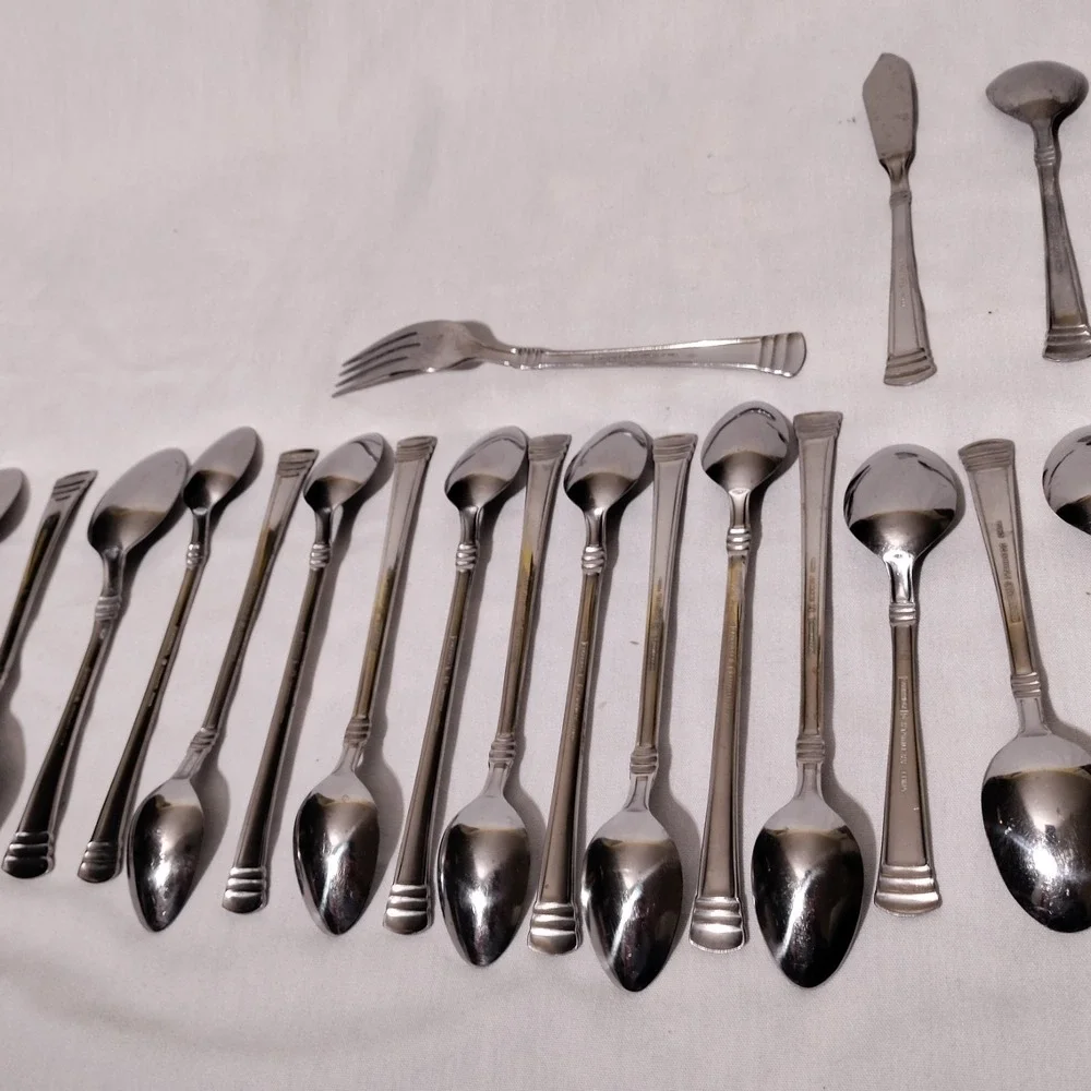 Cambridge Codie Stainless Flatware Lot of 25 Pieces (spoons, serving etc)